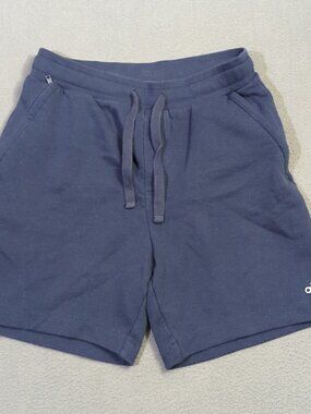 Alo Chill Shorts Men's M Navy Blue French Terry Drawstrings Pockets Lounge Gym